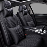 Best Car Seat Covers Premium Quality Enhance Comfort and Protection for Long-Lasting Comfort Pu Leatherette Material For Every Vehicle (Black And Silver)