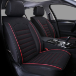 Best Car Seat Covers Premium Quality Enhance Comfort and Protection for Long-Lasting Comfort Pu Leatherette Material For Every Vehicle (Black and Red)
