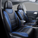 Best Car Seat Covers Premium Quality Enhance Comfort and Protection for Long-Lasting Comfort Pu Leatherette Material For Every Vehicle (Black and Blue)