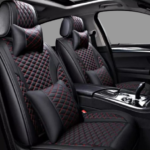 Best Car Seat Covers Premium Quality Enhance Comfort and Protection for Long-Lasting Comfort Pu Leatherette Material For Every Vehicle (Black And Red)