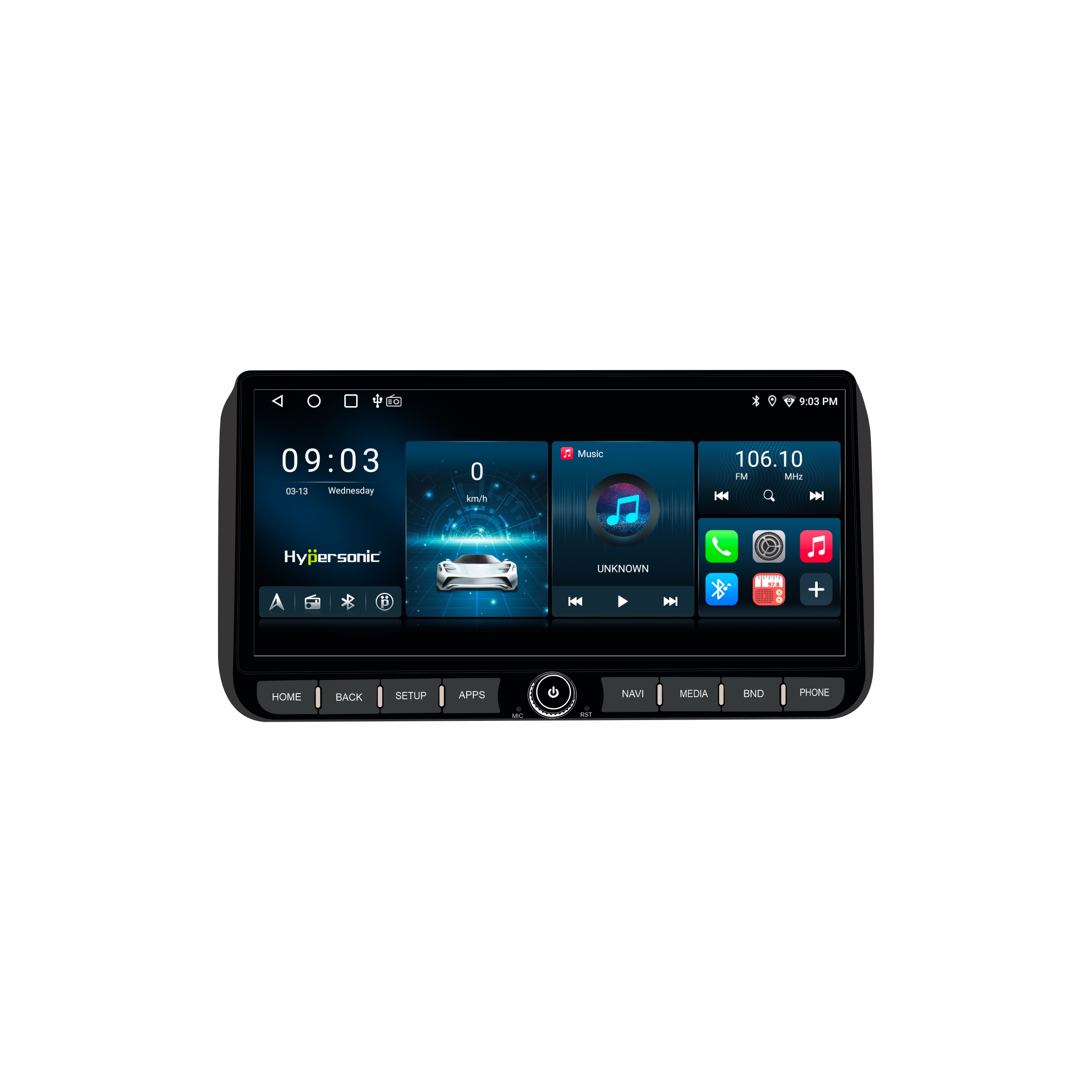 Ateen 12.33 Inch Car Touch Screen Music System With Apple & Android Car Play 360 Degree Camera Navigation Android Stereo Multimedia Player 4G Sim For Mahindra Thar
