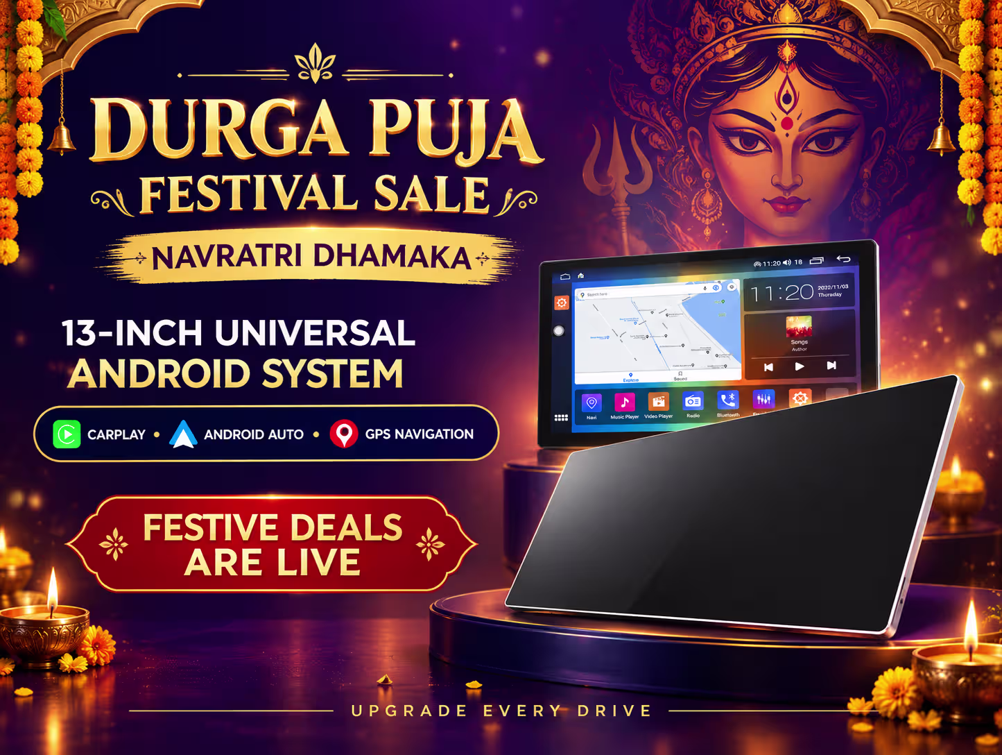 Durga Puja Android Car System Sale 1