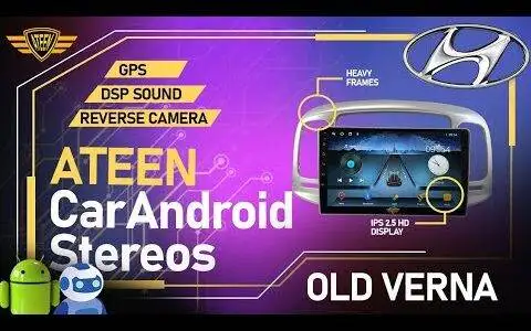 Ateen Hyundai Old Verna Android Car Music System Double Din Touch Screen Player/Stereo Installation