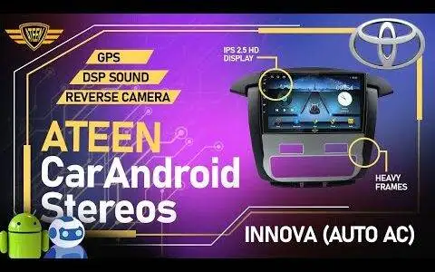 Ateen Car Android Stereo For Toyota Innova Touch Screen Double Din Music System After Installation